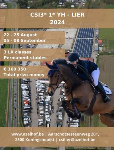 CSI3*1*YH LIER 5-8 September + BWP Elite Foal Auction